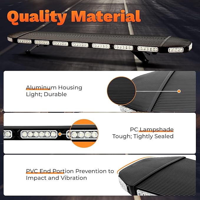 108LED Low Profile Rooftop Strobe Lights,Flashing Beacon Snow Plow Light,Emergency Warning Lights,Windshield Flashing for Cars Plow Trucks Construction Vehicles