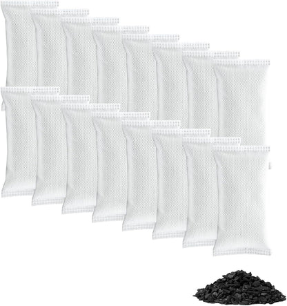 16 Pack Shoe Deodorizer Bags,Activated Charcoal Odor Absorber,Closet Deodorizer Odor Eliminator For Strong Odor,Shoe Smell Remover