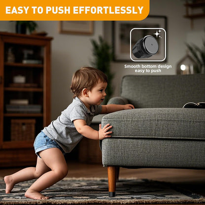 Furniture Sliders,24 PCS Chair Leg Sliders for Carpet, Furniture Movers Sliders, Carpet Chairs Furniture Glides, Floor Protectors, Carpet Moving Sliders Easily Move. (Black-Round Fit:1.2-1.6")