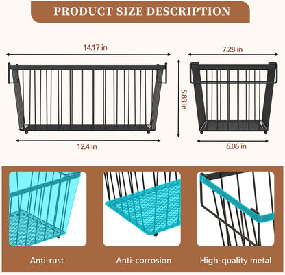 5 Pack Stackable Deep Freezer Organizer Bins ，Upgraded Bottom Leak-Proof net，Encryption and Hardening ， Freezer Organizer Bins for 5 to 7 Cu.FT Small Chest Freezer， Easy Get Bottom Foods