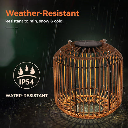 Solar Yard 2-Pack Outdoor Solar Lamp, Water-Resistant Lights for Outside Hanging Lantern Table Lamp Lights Decoration for Garden, Yard, Patio, Porch, Trees, Pathway, Natural