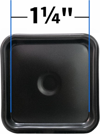 softtouch 1 3/4" Square Carpeted Bottom Furniture Caster Cups, Protect Hardwood Floors, Brown/Grey (12 Pack), 4292495N