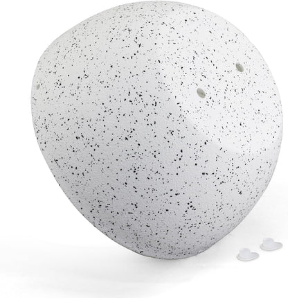 10 inch Hanging Planters for Indoor Outdoor Plants, 2 Pack Hanging Flower Pots with Drainage Holes and Chain for Garden Porch, Plastic Hanging Baskets for House Plants, Speckled White