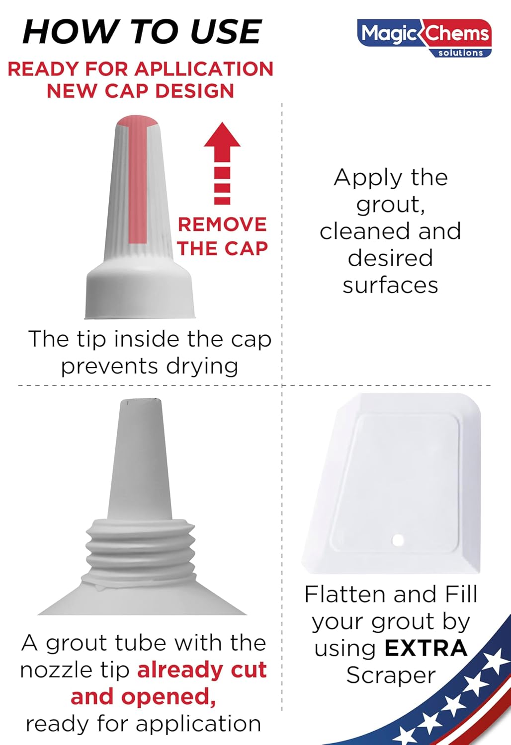 Tile Grout Repair, White 8.8 oz/250gr. Fast Drying Grout Repair Kit, Grout Filler Tube Repair Kit, Tile Grout Paint, Grout Sealer Restore and Renew Bathroom Floor, Tile Gaps, Joints, Lines