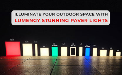 LUMENGY Paver Light 2×8 Inch (1.97 inch X 7.87 inch), 2700K Warm White Glare-Free Illumination for Driveways, Pathways, Pool Deck & Patios,12V AC/DC, Waterproof & Drive-Over Rated