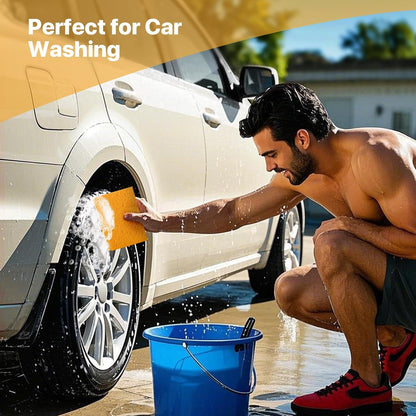 1 PCS Large Natural Cellulose Sponges 6x4x2 Inch - Super Absorbent and Biodegradable, Perfect for Home & Kitchen Cleaning, Boat Bail, Car Washing