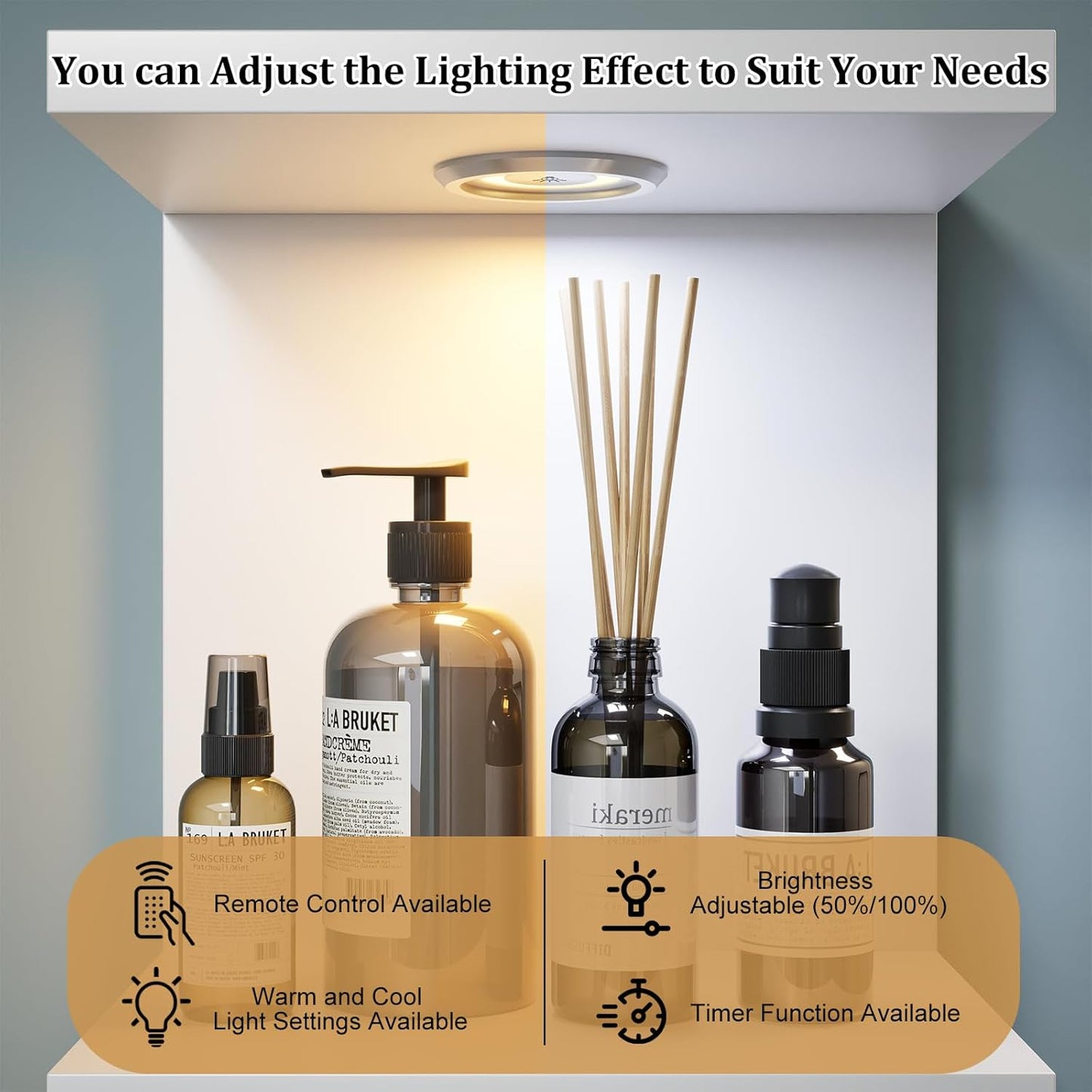 Versatile 7 Tier Shelf Unit 6.4Ft Lack Wall Shelf Unit with LED Floating Wall Shelf Unit Wall Mount Vertical Shelving for Storage Space Saving Organizer for Bedroom Living Room Office Display Decor