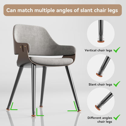 24PCS Extra Small Chair Leg Floor Protectors for Hardwood Floors, Furniture Sliders for Chair Legs, 360°Felt Pad Bottom Wrapped Thickening Furniture Pads Cap Covers to Scratch and Reduce Noise