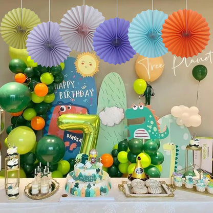 BARTHEW Yellow Hanging Paper Fans,Yellow Accessories Paper Decorations for Party,Color Party Decorations,Bee Themed Classroom Decor,16in Hanging Paper Fans 30 Color DIY Set （Light Yellow）