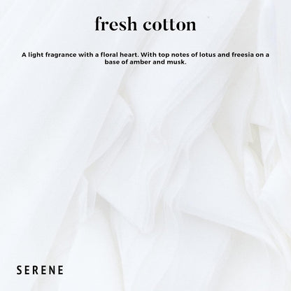 Hidden Label Large Scented Candle, Fresh Cotton, 30oz 3 Wick Huge Candle, Serene Collection Slow Burn Natural Soy Candles for Home Scented