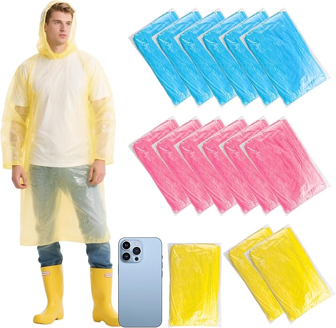 twoworld 150 Pcs Disposable Rain Ponchos for Women Bulk,Emergency Ponchos Rain Adult for Men Women Kids Travelling Camping Hiking