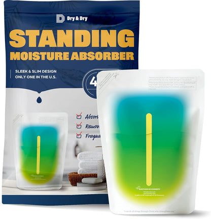 Dry & Dry 20 Pack Standing Moisture Absorbers for Basements, Closets, Bathrooms & Laundry Rooms