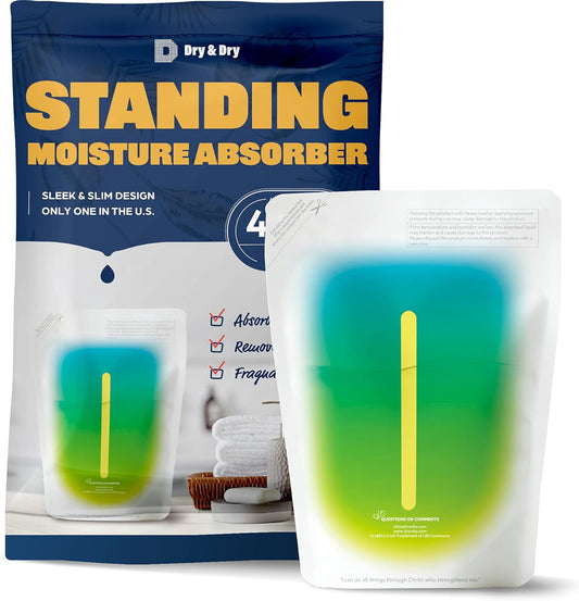 Dry & Dry 10 Pack Standing Moisture Absorbers for Basements, Closets, Bathrooms & Laundry Rooms