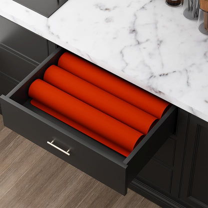 Quality Silicone Table Mat 47x24 Inch - High Heat Resistant (Lab Tested 482°F), Non-Slip Oil-Resistant Surface for Baking & DIY | Waterproof & Easy Clean (Orange)