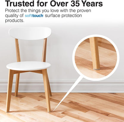 SoftTouch Heavy-Duty Felt Furniture Pads – 2" Round Self-Adhesive Floor Protectors for Hardwood, Tile & Laminate – Scratch-Resistant, Linen, 6 Pack