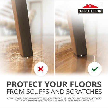 Non Slip Furniture Pads 8 pcs 1 1/2" X-Protector - Premium Furniture Grippers! Self-Adhesive Rubber Feet Furniture Feet - Ideal Non Skid Furniture Pad Floor Protectors - Keep Furniture in Place!