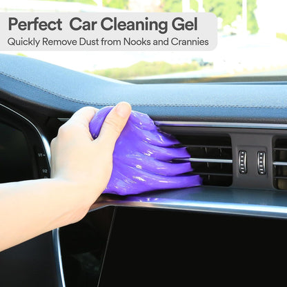 PULIDIKI Car Cleaning Gel for Car Detailing Putty Car Putty Auto Cleaning Kits Car Slime Cleaner Dust Cleaning Gel for Car Interior Cleaner Car Accessories Blue Purple (2Pack)
