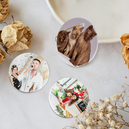 Sublimation Blanks Easter Ornaments Double Sided, 12pcs Sublimation Ornament Blanks Bulk, Sublimation Blanks Products for Birthday, Ceramic Ornaments for Crafts