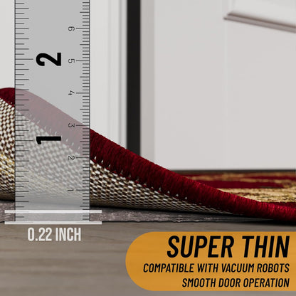 Ottomanson 5' x 8' Non-Slip Rug Pad Gripper 1/4 Inch Thick Dual Surface Felt + Rubber Gripper - Safe for All Floors, Brown