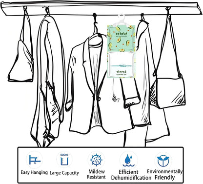 AOPANDA Moisture Absorbers Packets, 8 Pack - Eliminates Musty Odors for Fresher, Cleaner Air, Humidity Packs, Dessicant Packets, Hanging Closet Dehumidifier Bags（pawpaw）