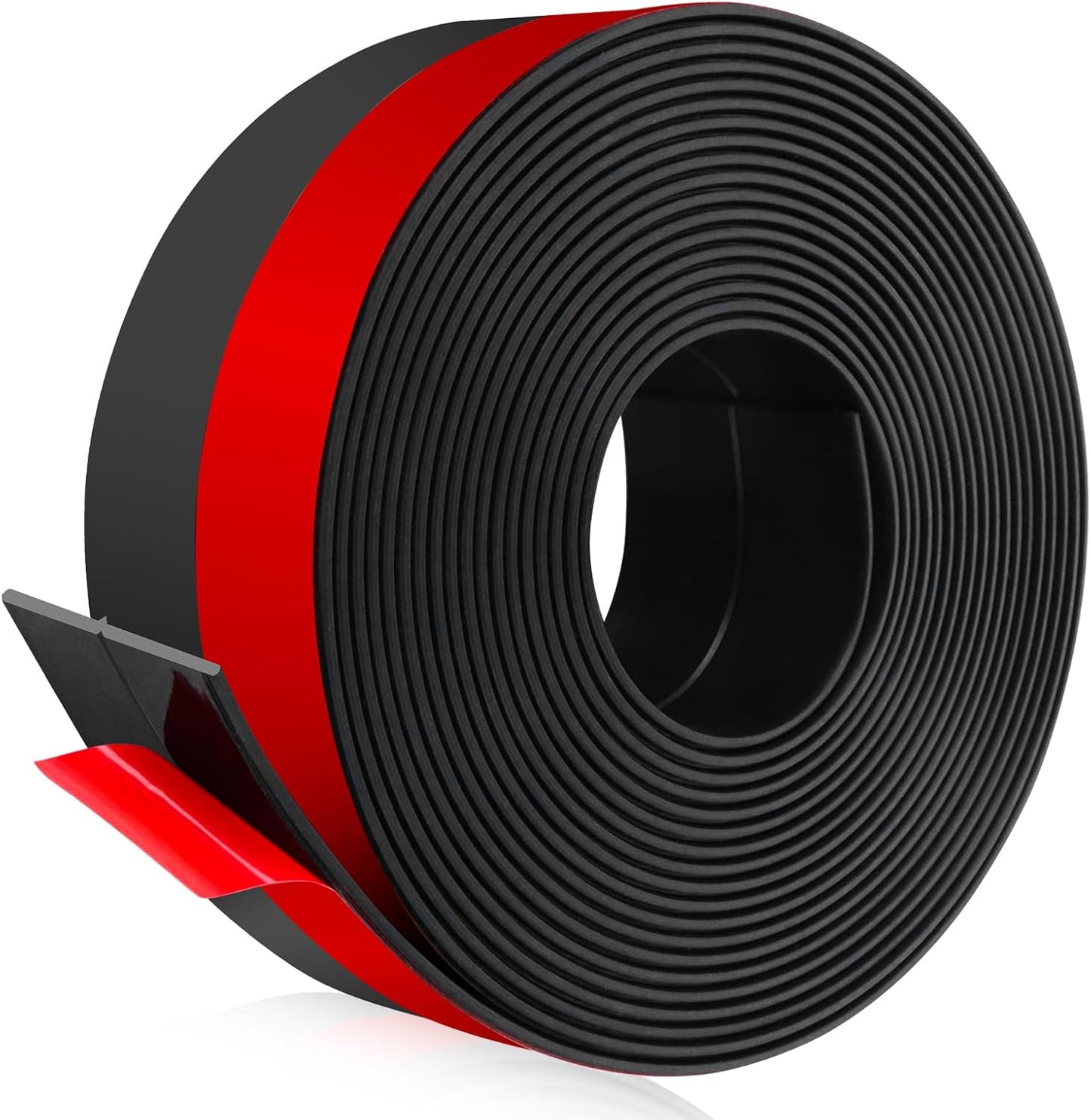 Weather Stripping Self Adhesive Door Draft Stopper Flexible Shower Door Bottom Seal Silicone Seal Strip for Sliding Glass Windows Side Gaps (Black, 2 Inch Wide x 10 Feet Long)