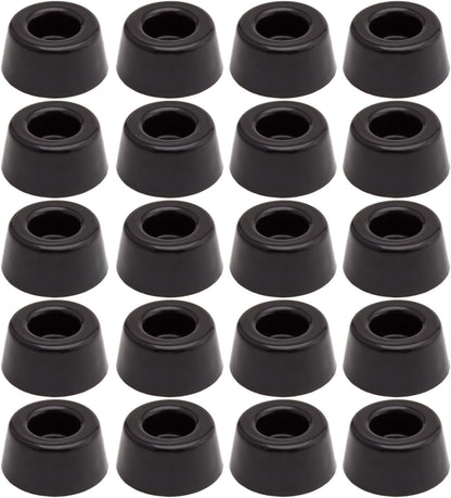 20pcs Round Furniture Pads,ULIFESTAR Furniture Feet Glides Sliders Carpet Saver Hardwood Floor Protectors Surface Protection for Chair Leg Caps Non Slip Furniture Grippers (Black)