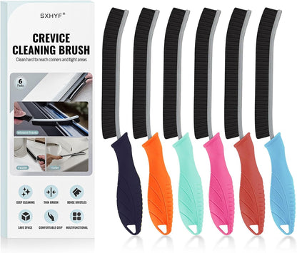SXhyf Crevice Cleaning Brush - Grout Scrub Brush, House Cleaning Supplies, Gap Cleaning Tools, Home Essentials, Gifts for Women Men, Hard Bristle Crevice Cleaner Brush for Household Use, Bathroom