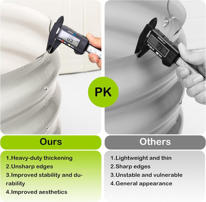 2 Pcs 4.5x2x2ft Oval Raised Garden Bed, Galvanized Raised Beds,Open-Ended Base Metal Raised Planter Beds,Garden Bed Outdoor,Planter Raised Boxes for Vegetables, Flowers,Tool-Free Asse,White