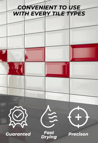 Tile Grout Repair, Grey 8.8 oz/250gr. Fast Drying Grout Repair Kit, Grout Filler Tube Repair Kit, Tile Grout Paint, Grout Sealer Restore and Renew Bathroom Floor, Tile Gaps Joints Lines, Nozzle Cutted