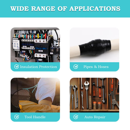 Waterproof Silicone Tape 1 in x 16.5 Ft Extra Strong Waterproof Rubber Leak Proof Sealing Tape Silicone Rubber Self-amalgamating Tapes for Emergency Pipeline Repair Cable Bandage Tool Fixing