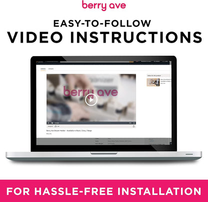 EXTRA GRIP Mop & Broom Holder Wall Mount - Wall Hanging Garden Tool & Utility Closet Organizer, Mop & Broom Hook, Broom Hanger Wall Mount, Mop Broom Organizer, Wall Mounted Broom Rack Mop Storage