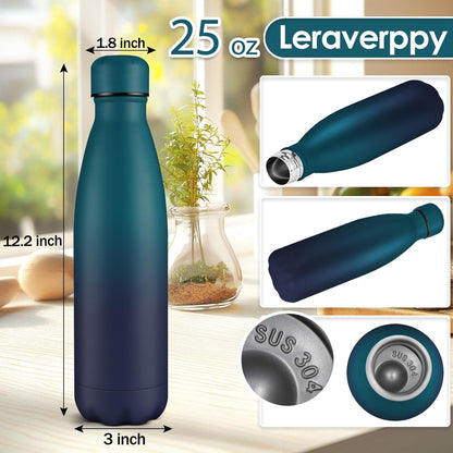 25oz Cola-Bottle Shaped Stainless Steel Leak-proof Water Bottle,Double Wall Vacuum Insulated Metal,Travel Mug For Sports Indoors & Outdoors,BPA-Free School Kid FlaskS,Mix(2 Pack)
