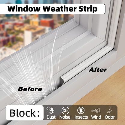 118" Wedge Weather Stripping Door Seal Strip for Door Frame & Window,Self Adhesive Window Insulation Draft Stopper Seal for Winter,Gray Foam Door Gap Filler for Soundproofing Light Blocker,White