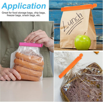 PATIKIL Sealing Clips 4.3 Inch, 10 Pack Reusable Plastic Bag Clip Clamp Sealer for Food Storage Snack Bag Home Kitchen, White