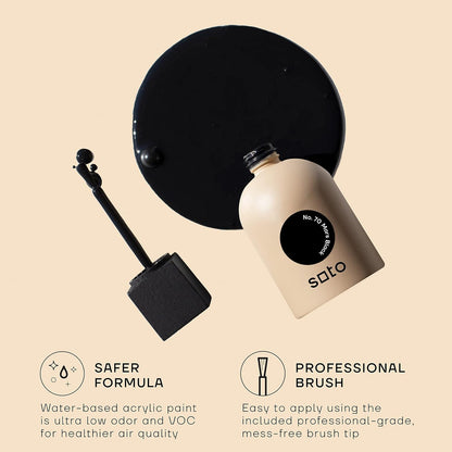 soto Black Paint Touch Up, Multi-Surface, Matte Finish (No. 70 Mars Black) - 1.5 Ounces/45 Milliliters of Scratch Repair for Furniture, Walls, Cabinets, Trim, Doors, Indoor/Outdoor