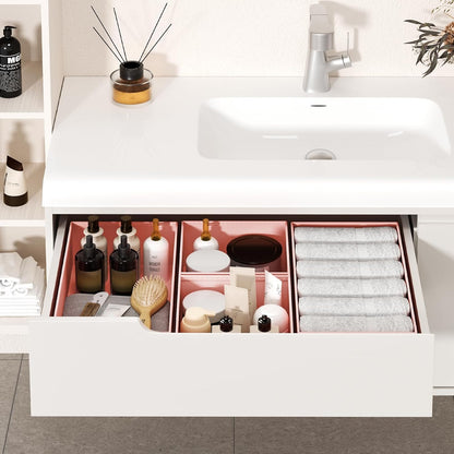 DIMJ Drawer Organizer Clothes 20 Pack - Foldable Baby Organizers and Storage & Dresser Organizer for Bedroom, Closet - Nursery Organization Dresser Dividers for underwear, Sock,Bra, Belt, Tie, Pink