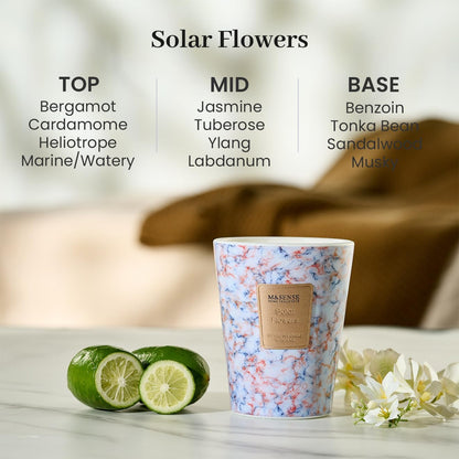 M&SENSE SolarFlowers Scented Candles for Home, Lead-Free Wick Highly Scented Jar Candles, 14.1 Oz 80 Hours Lasting Burning Candles Gifts for Women, Relaxing Aromatherapy Candle for Stress Relief