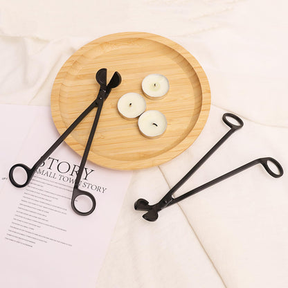 7 Piece Black Candle Wick Trimmer, Polished Wick Cutter Scissor, Premium 430 Stainless Steel Candle Wick Cutter, Wick Clippers Scissor for Elegant Candle Care