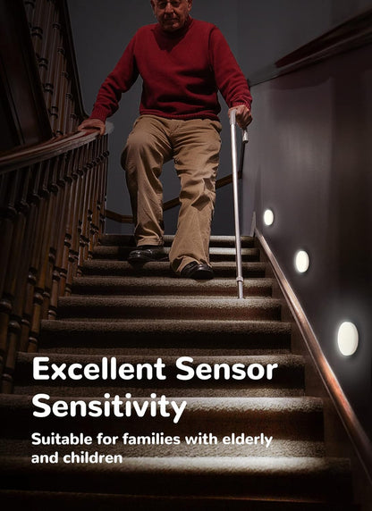 Homelist 3 Pack Motion Sensor Lights Indoor, Rechargeable Wireless LED Puck Lights, Battery Operated Motion Sensor Night Light for Closet, Stairs, Kitchen, Cabinet, Toilet