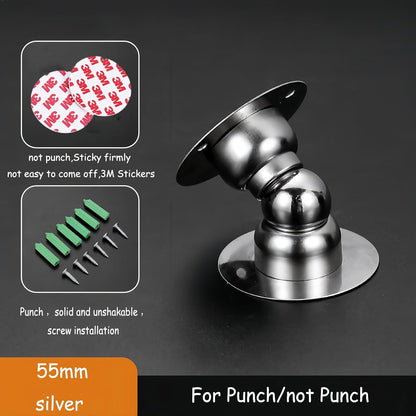 Door Stopper,2 Packs Mini Magnetic Door Stop for Heavy Duty Door,Stainless Steel Ultra-Short Soft Catch Door Stop to Hold Keep Door Open Securely