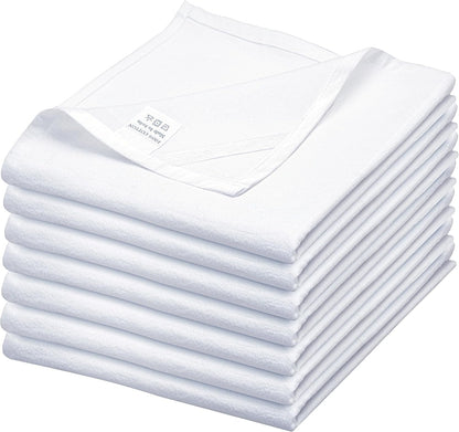 Flour Sack Towels| Tea Towel for Crafts| Kitchen Dish Cotton Blank Towel for Embroidery|Baking Bread Proofing Linen Cover| Thick Absorbent Quick Dry| 7 Pack 33"X38" White