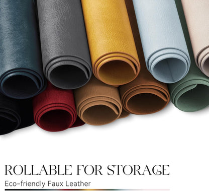 MOSAYT Vinyl Placemats Set of 4-12 X 17 Inch - Faux Leather 100% Waterproof Oil-Proof Wipeable PU Place Mats, Heat Resistant Reversible Table Mats for Kitchen, Dining, Outdoor (Yellow)