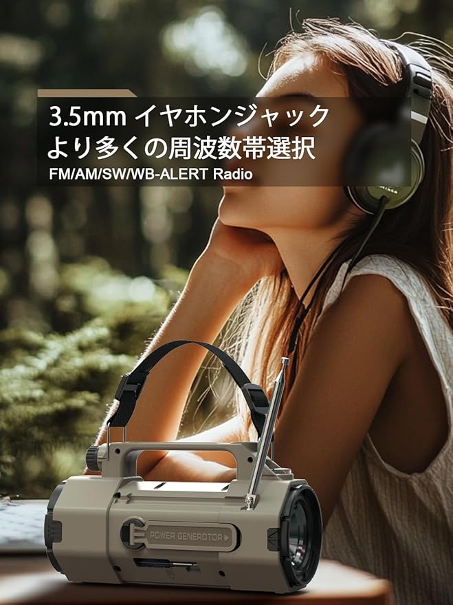 Emergency Radio with NOAA Weather Radio, Portable Solar Hand Crank AM/FM Radio for Survival,Rechargeable Battery Powered Radios, SOS Emergency Flashlight,Reading Lamp, for Home Outdoo