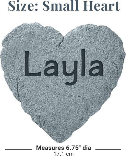 Let's Make Memories Personalized Garden Stone - Resin - Custom Garden Décor - Heart Stepping Stone - for Dad - for Father's Day