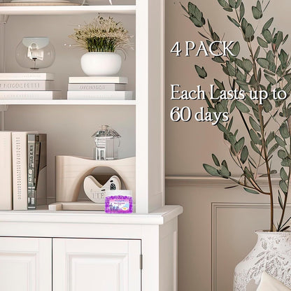 Odor Eliminator Gel Beads 4 Pack 32OZ, Air Freshener with Baking Soda, Long Lasting Odor Absorber for Home Bathroom Car and Pet Odor, Fresh&Lavender Scent