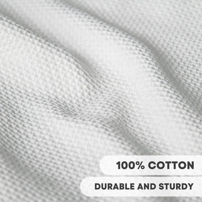 Artoid Mode 100% Cotton White Dark Grey Waffle Weave Kitchen Dish Cloths, 13x28 Inch Ultra Soft Absorbent Quick Drying Kitchen Dish Towels Set of 4, Multicolor