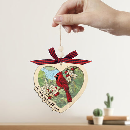 FLAGWIX Sympathy Gifts for Loss of Loved One - Red Cardinal Suncatcher Ornament with Card - Bereavement Gift Ideas, Sympathy Gifts for Loss of Dad Mom, Red Cardinal Memorial Gift for Women Men