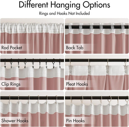 MIULEE Baby Pink Velvet Curtains 90 inches 2 Panels - Luxury Room Darkening Window Drapes for Bedroom Living Room Thermal Insulated Super Soft Blackout, Back Tab Rod Pocket Pinch Pleated, W52 x L90