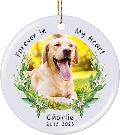Personalized Pet Memorial Ornament, Custom Photo, Name & Dates, Dog Memorial Gifts for Loss of Dog, Cat, Customized Sympathy Keepsake Ornaments 2025