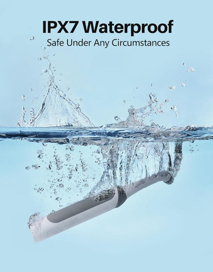 kHelfer Rechargeable Electric Grout Brush with Built-in Battery, Upgraded KH6A Stainless Steel Wire Power Brush & IPX7 Waterproof, Cordless Cleaning Brush & 5 Replacement Heads for Grout, Crevice